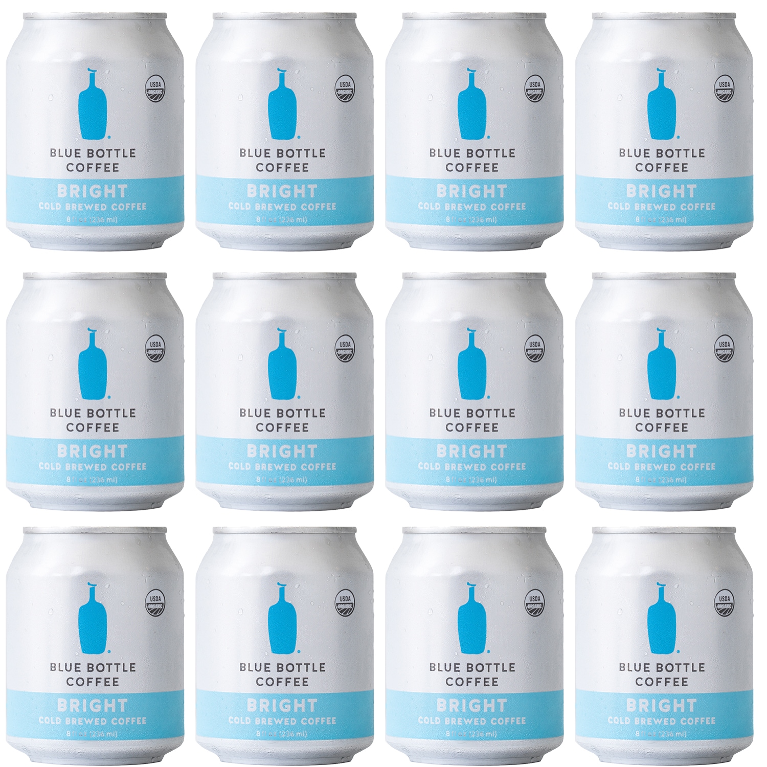 Blue Bottle Coffee Organic Cold Brew Coffee, Bright, Can, Case